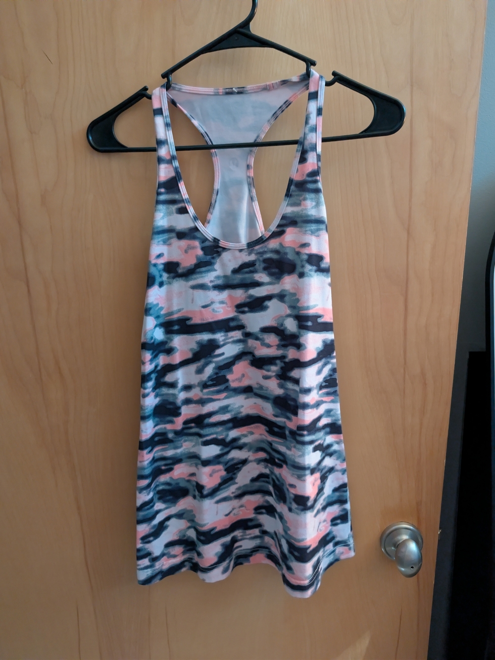 lululemon athletica Pink & Gray Camouflage Racerback Tank